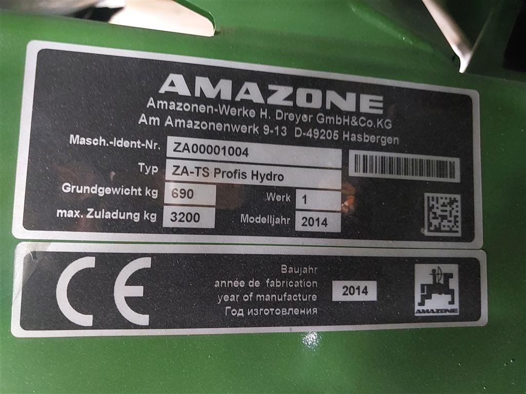 Düngerstreuer of the type Amazone ZA-TS 3200 Profis Hydro, Gebrauchtmaschine in Rønnede (Picture 5)