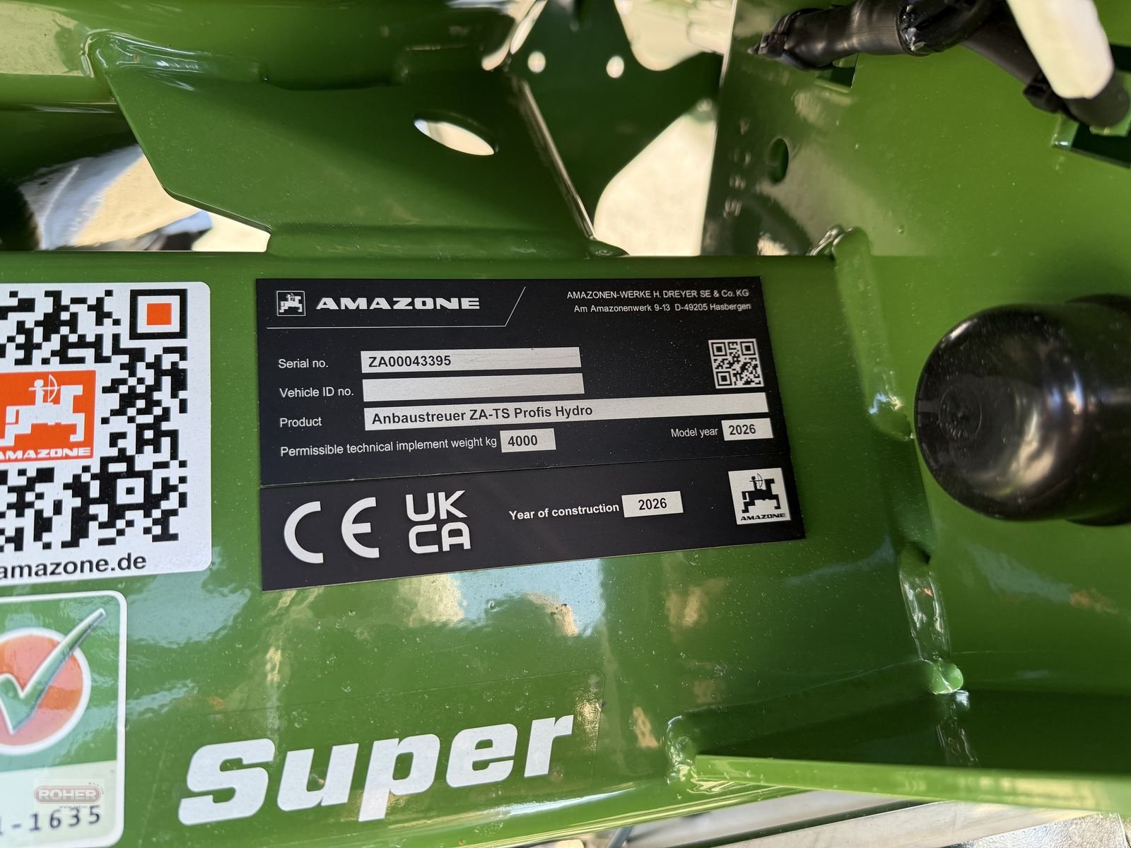 Düngerstreuer des Typs Amazone ZA-TS 3200 ProfisPro Hydro, Neumaschine in Wieselburg Land (Bild 11)