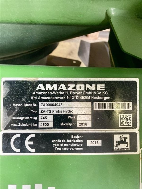 Düngerstreuer типа Amazone ZA-TS 4200 Hydro, Gebrauchtmaschine в Søllested (Фотография 4)