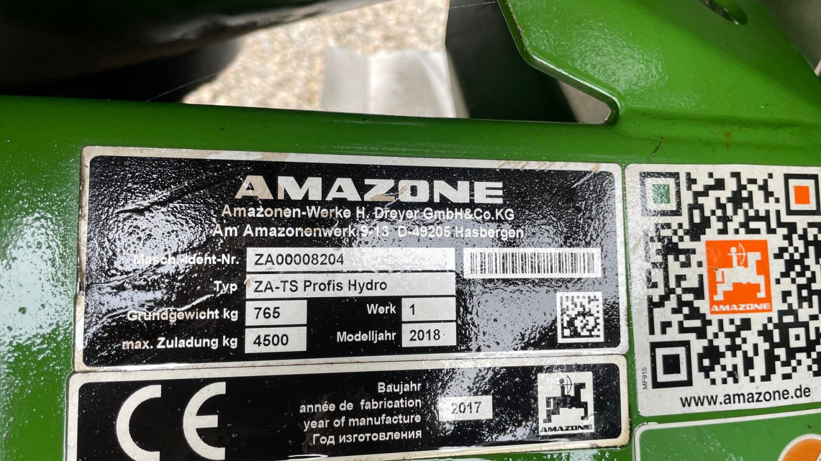 Düngerstreuer tip Amazone ZA-TS 4200 Hydro, Gebrauchtmaschine in Ribe (Poză 10)