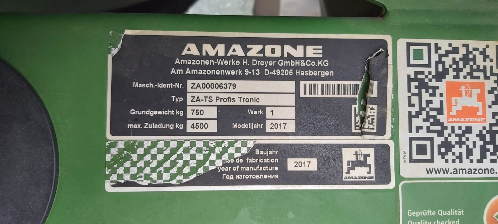 Düngerstreuer typu Amazone ZA-TS 4200 Profis Tronic, Gebrauchtmaschine v Siget in der Wart (Obrázek 2)