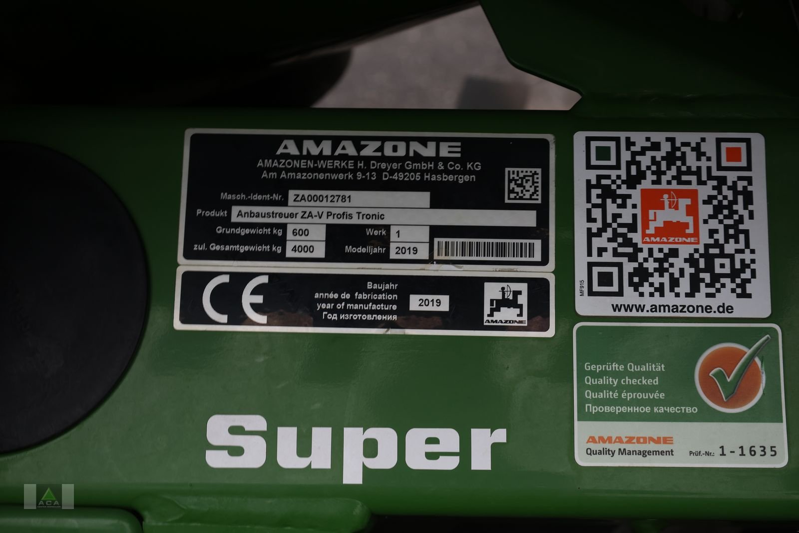 Düngerstreuer typu Amazone ZA-V 2000 Profis Tronic, Gebrauchtmaschine v Markt Hartmannsdorf (Obrázek 5)