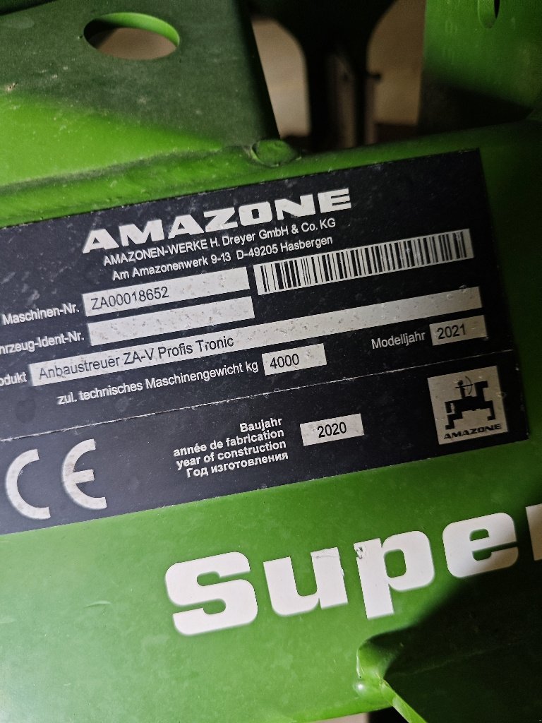 Düngerstreuer типа Amazone ZA/V 2000, Gebrauchtmaschine в MORLHON LE HAUT (Фотография 5)