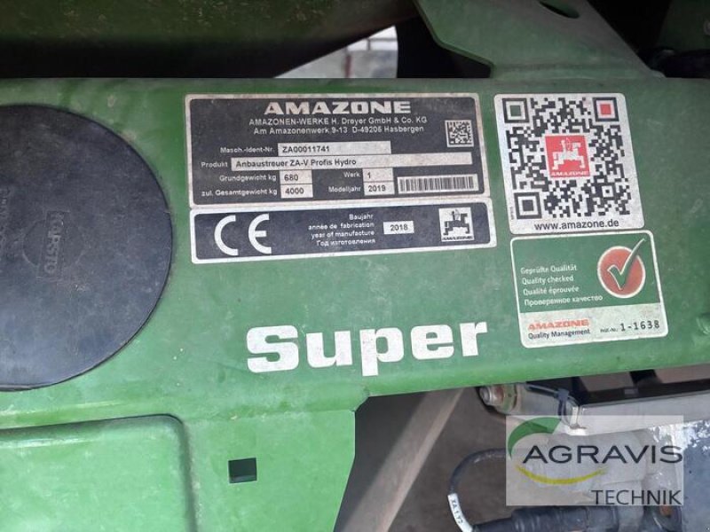 Düngerstreuer van het type Amazone ZA-V 3200 SUPER PROFIS HYDRO, Gebrauchtmaschine in Nartum (Foto 4)