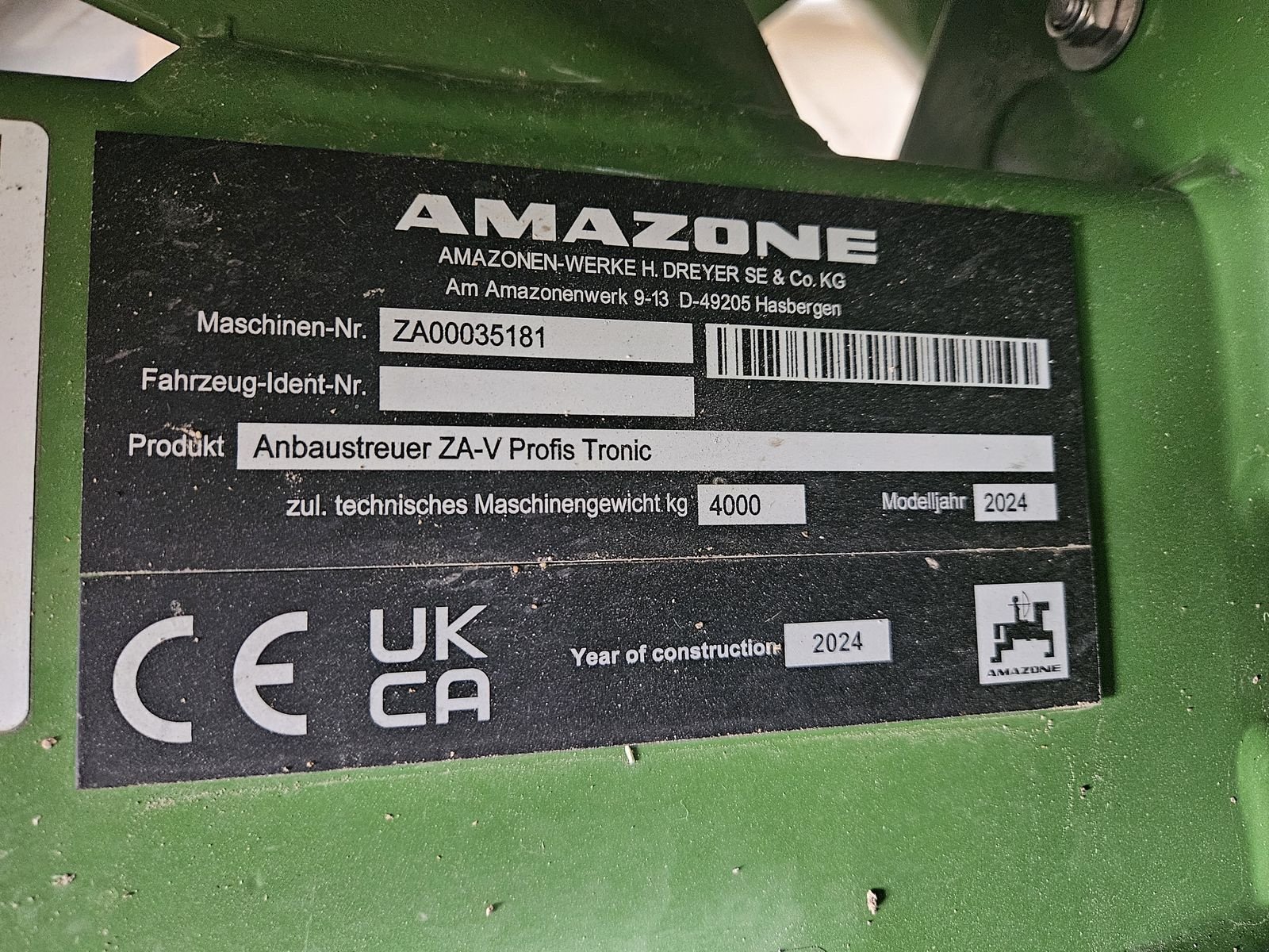 Düngerstreuer typu Amazone ZA-V Profis Tronic 2700, Vorführmaschine v Siget in der Wart (Obrázek 7)