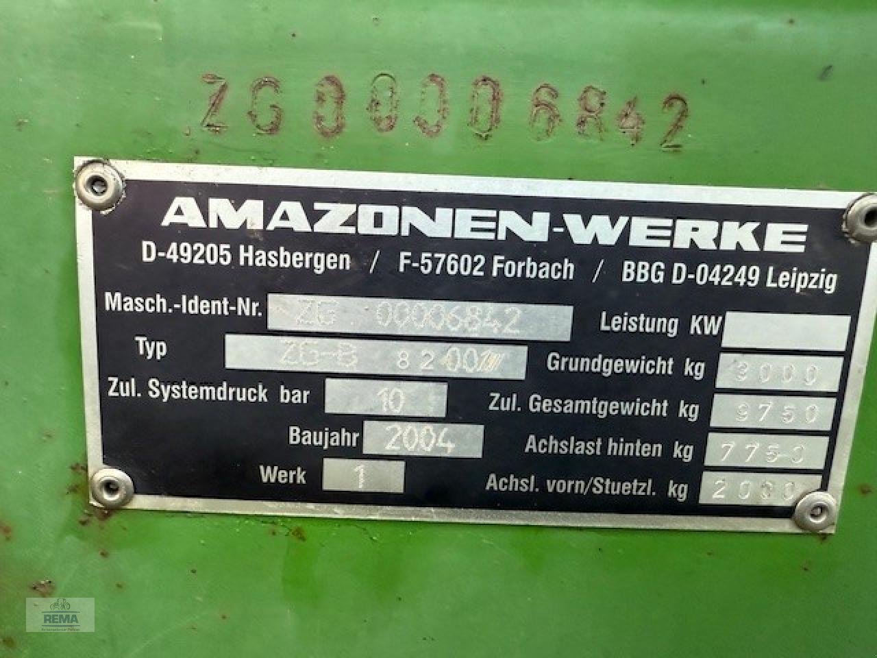 Düngerstreuer del tipo Amazone ZG-B 8200 Drive, Gebrauchtmaschine In Belzig-Schwanebeck (Immagine 7)
