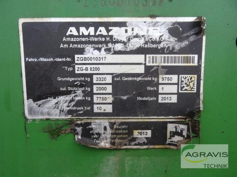 Düngerstreuer tipa Amazone ZG-B 8200 ULTRA HYDRO, Gebrauchtmaschine u Uelzen (Slika 10)