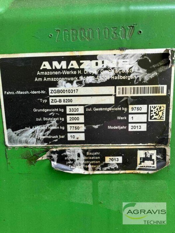 Düngerstreuer of the type Amazone ZG-B 8200 ULTRA HYDRO, Gebrauchtmaschine in Uelzen (Picture 2)