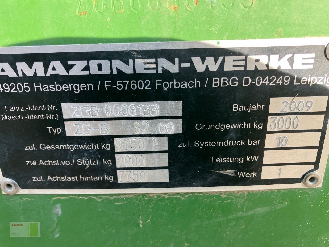 Düngerstreuer typu Amazone ZG-B 8200 Ultra Hydro, Gebrauchtmaschine v Bordesholm (Obrázek 10)