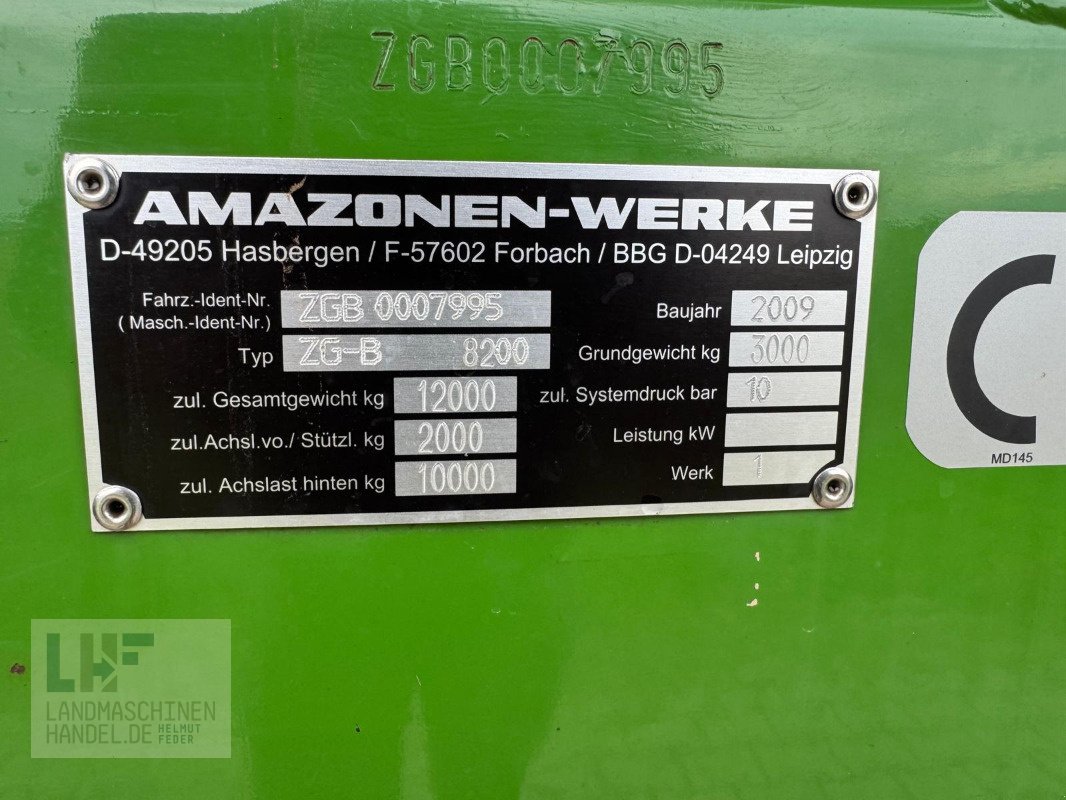 Düngerstreuer del tipo Amazone ZGB 8200 Hydro, Gebrauchtmaschine In Burg/Spreewald (Immagine 18)