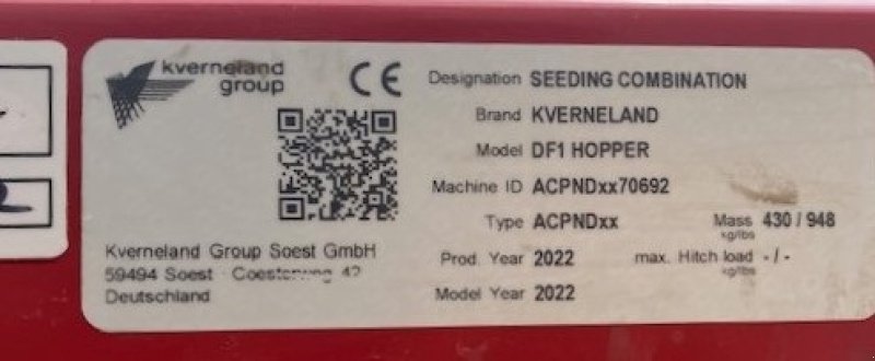 Düngerstreuer типа Kverneland DF-1 gødningsmaskine, Gebrauchtmaschine в Horsens (Фотография 4)