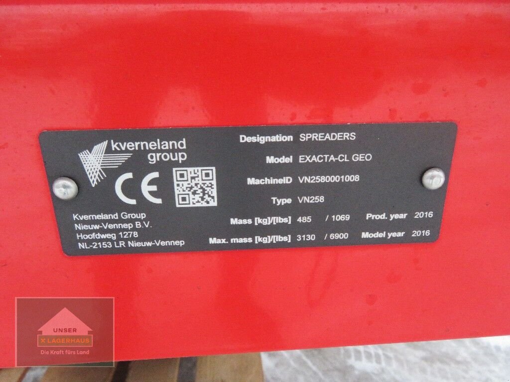 Düngerstreuer des Typs Kverneland Exacta-CL GEOspread 1100L, Gebrauchtmaschine in Hofkirchen (Bild 15)