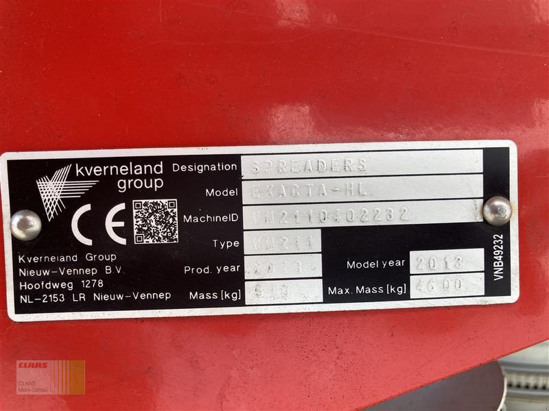 Düngerstreuer des Typs Kverneland EXACTA-HL, Gebrauchtmaschine in Aurach (Bild 11)