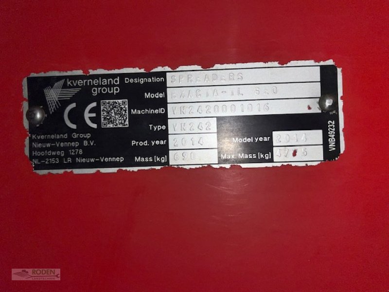Düngerstreuer typu Kverneland Exacta TL GEOSPREAD, Gebrauchtmaschine v Lensahn (Obrázek 6)