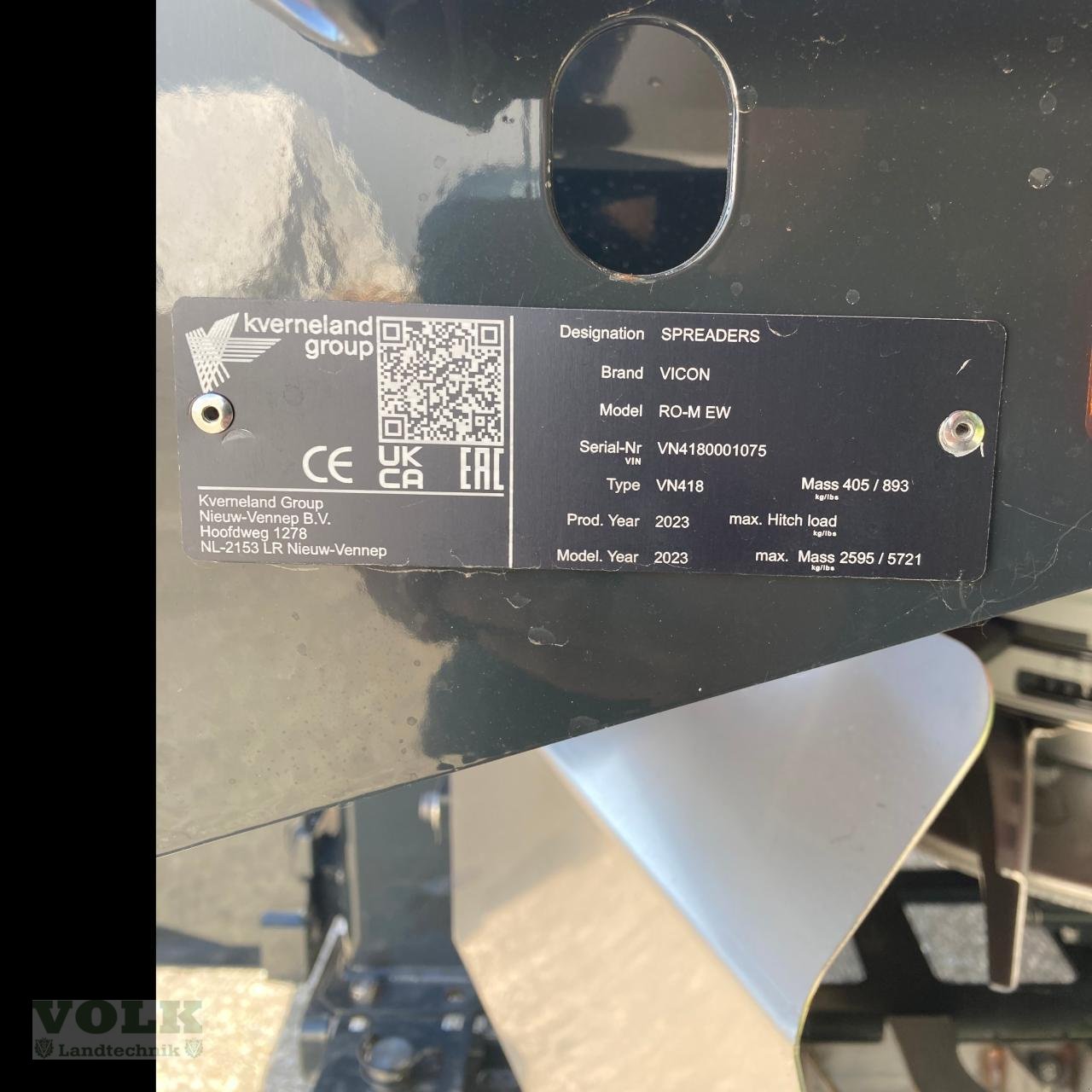 Düngerstreuer des Typs Kverneland RO-M EW 1100, Neumaschine in Friedberg-Derching (Bild 5)