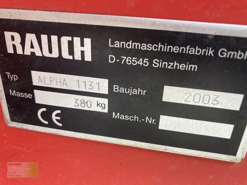 Düngerstreuer des Typs Rauch ALPHA 1131, Gebrauchtmaschine in Aurach (Bild 10)