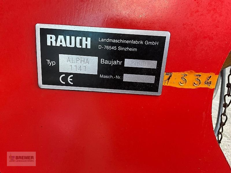 Düngerstreuer typu Rauch ALPHA 1141, Gebrauchtmaschine v Asendorf (Obrázek 15)
