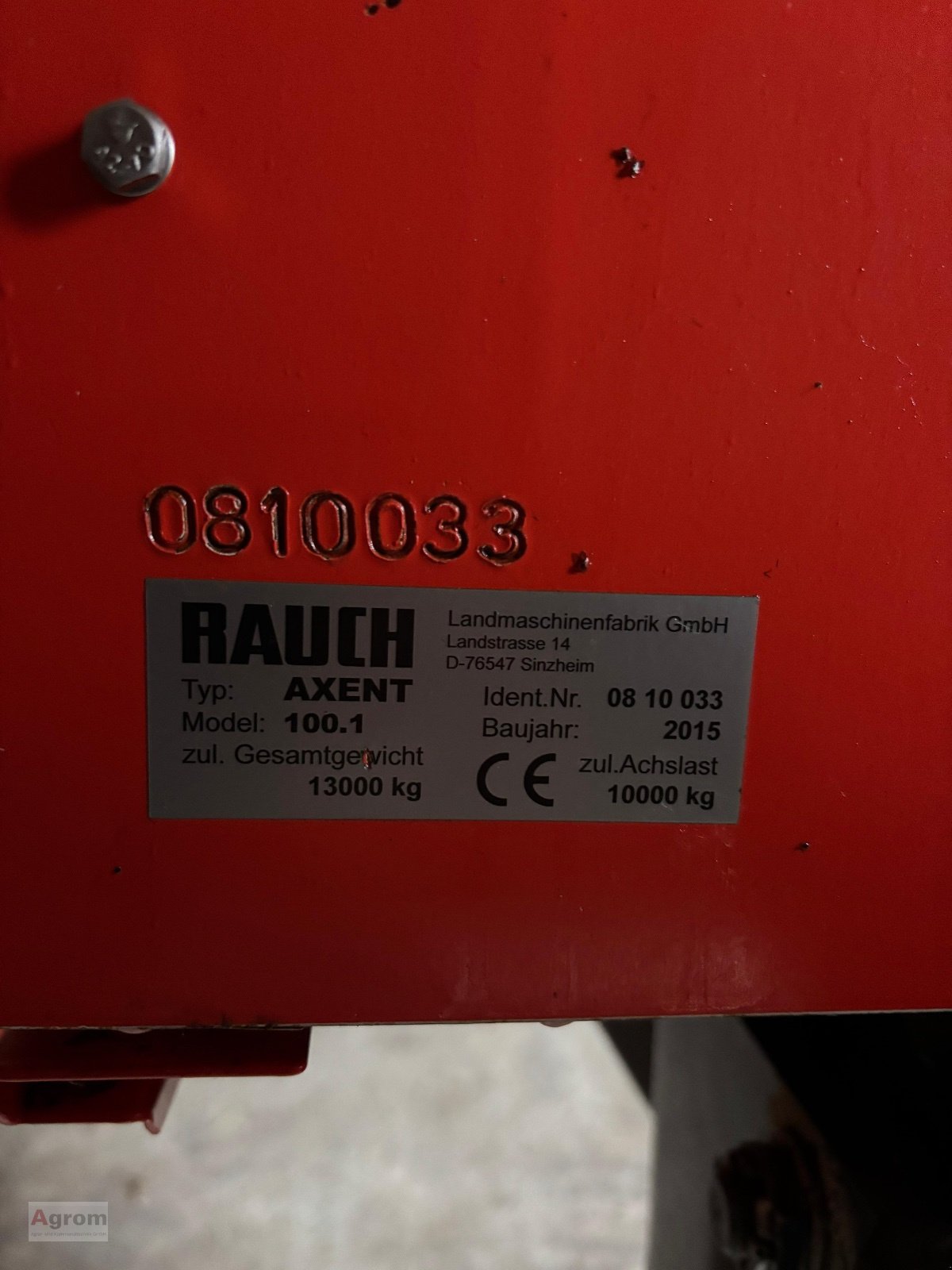 Düngerstreuer typu Rauch AXENT 100.1, Gebrauchtmaschine v Riedhausen (Obrázek 13)