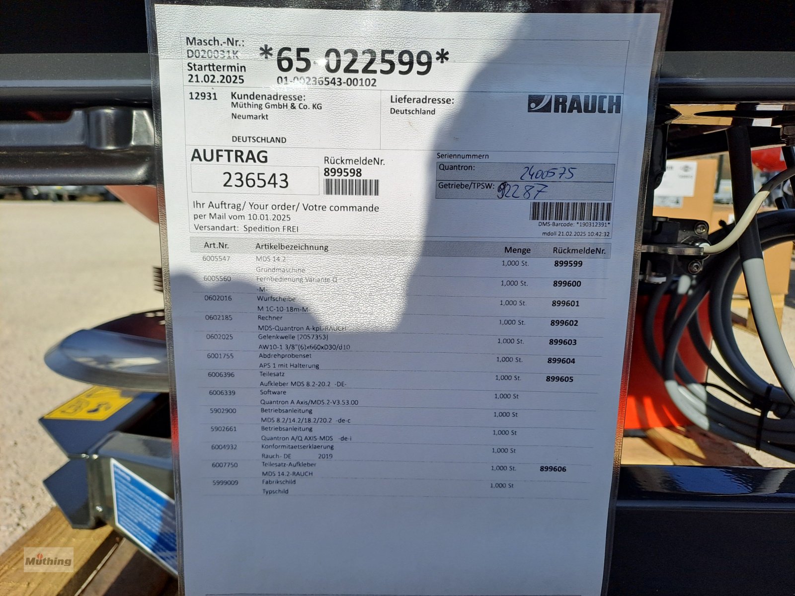 Düngerstreuer des Typs Rauch MDS 14.2, Neumaschine in Neumarkt (Bild 7)