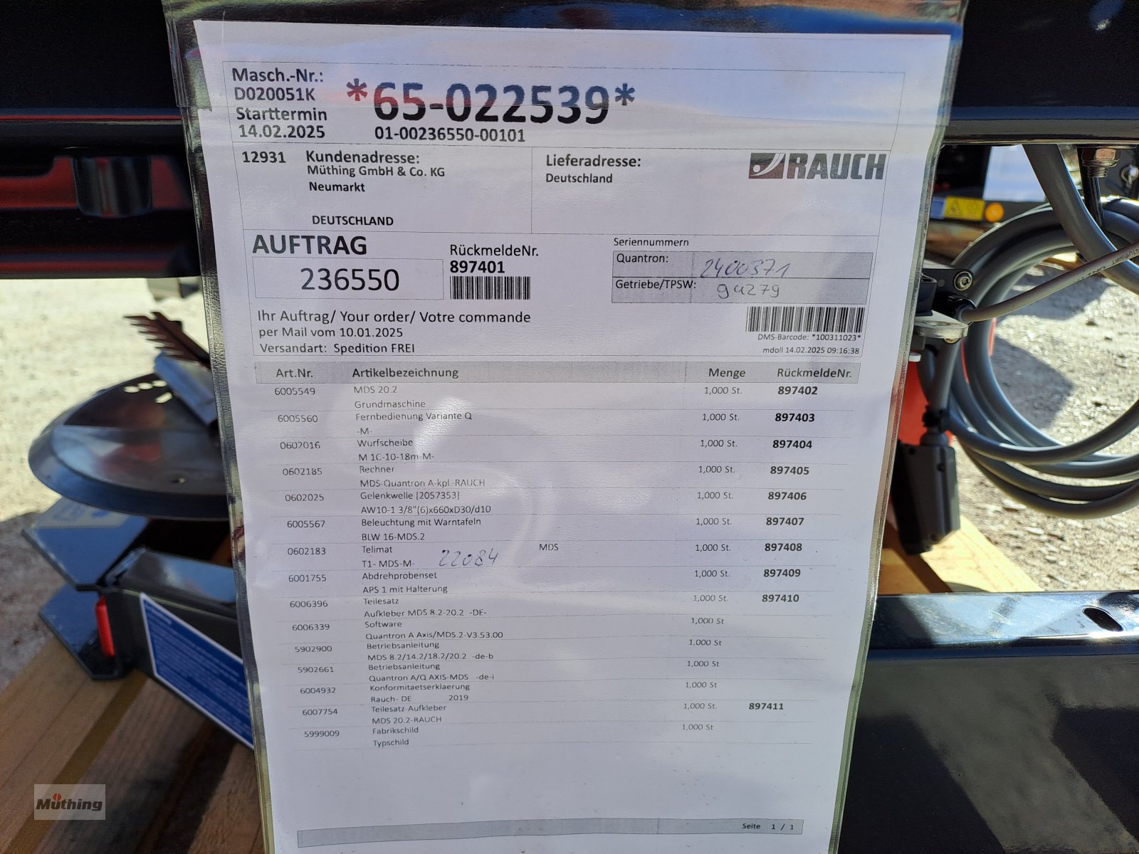 Düngerstreuer des Typs Rauch MDS 20.2, Neumaschine in Neumarkt (Bild 6)