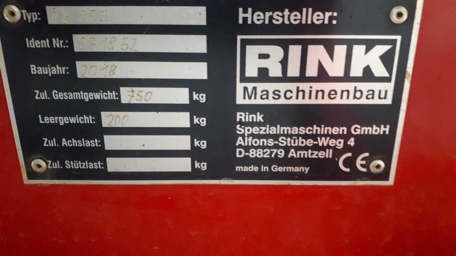 Düngerstreuer des Typs Rink Redexim TB 950, Gebrauchtmaschine in Maartensdijk (Bild 3)