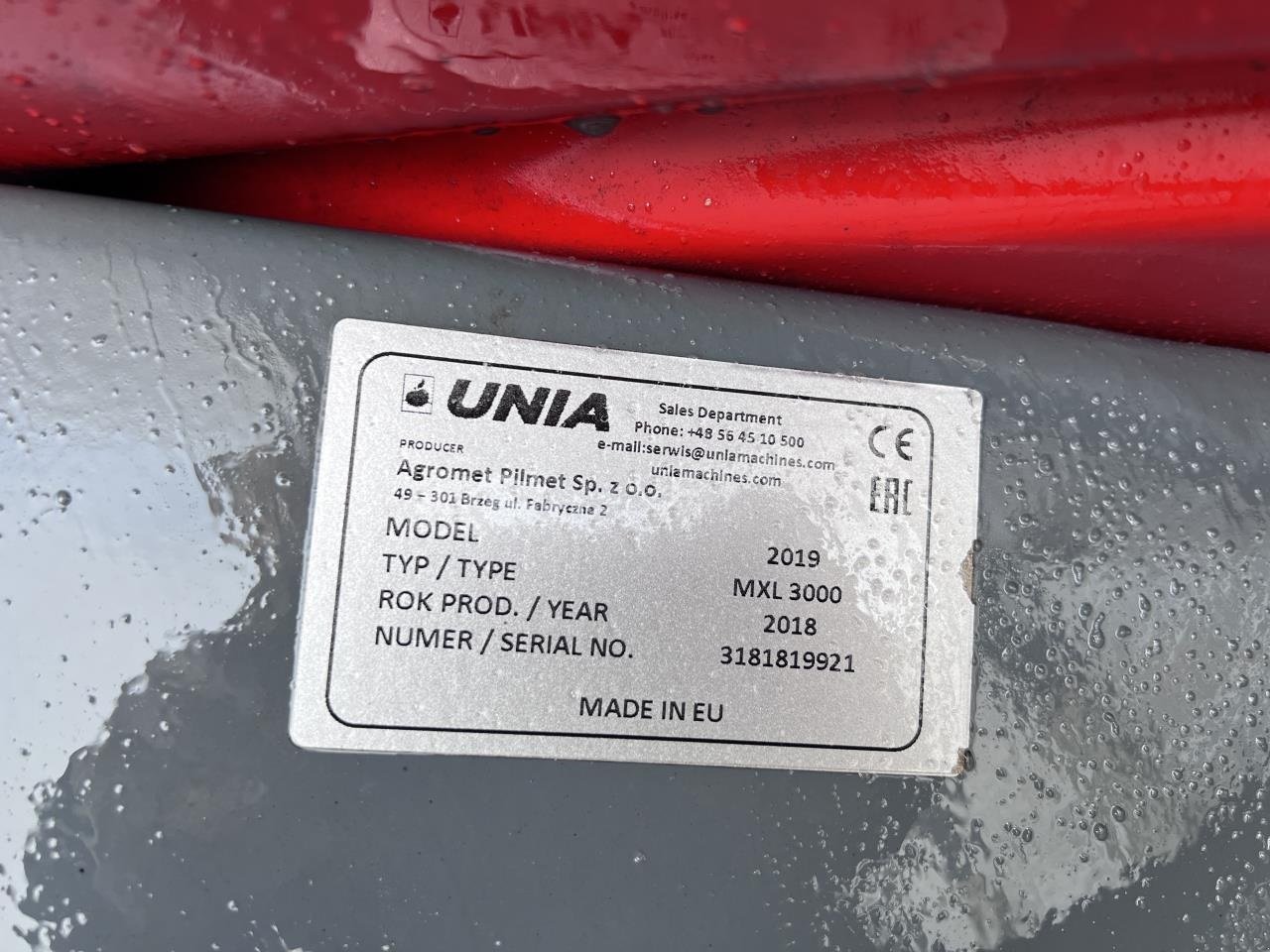 Düngerstreuer tip Unia MXL3000, Gebrauchtmaschine in Viborg (Poză 3)