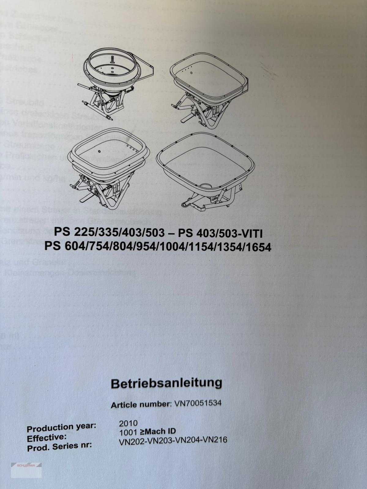 Düngerstreuer типа Vicon PS 604, Gebrauchtmaschine в Schwandorf (Фотография 2)
