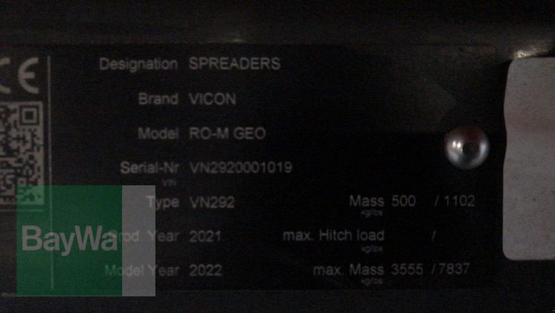 Düngerstreuer du type Vicon RO-M GEO 1300, Gebrauchtmaschine en Mindelheim (Photo 17)