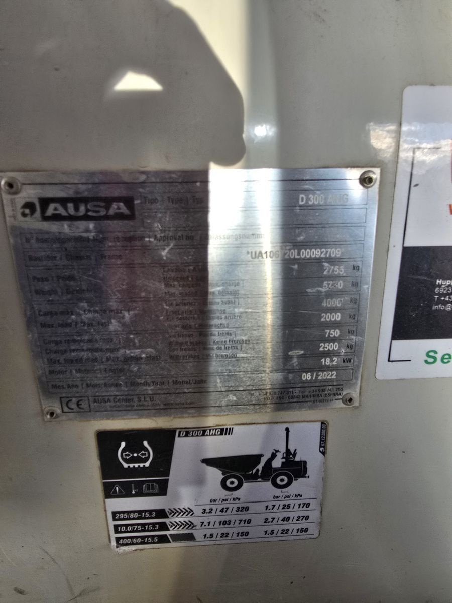 Dumper typu Ausa D300ANG, Gebrauchtmaschine v Gabersdorf (Obrázek 5)