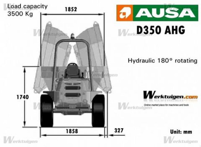 Dumper del tipo Ausa D350AHG mit Drehmulde ( 3,5t NL u. 2,83t EG ), Gebrauchtmaschine en St. Nikolai ob Draßling (Imagen 22)