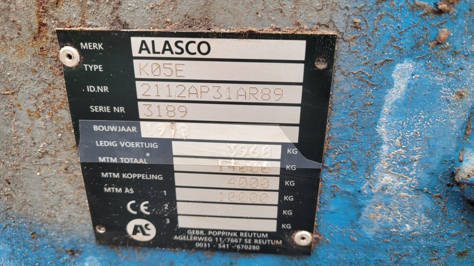 Dumper типа Sonstige ALASCO K05E ALASCO K05E Gronddumper Zandkipper, Gebrauchtmaschine в Schoonebeek (Фотография 7)