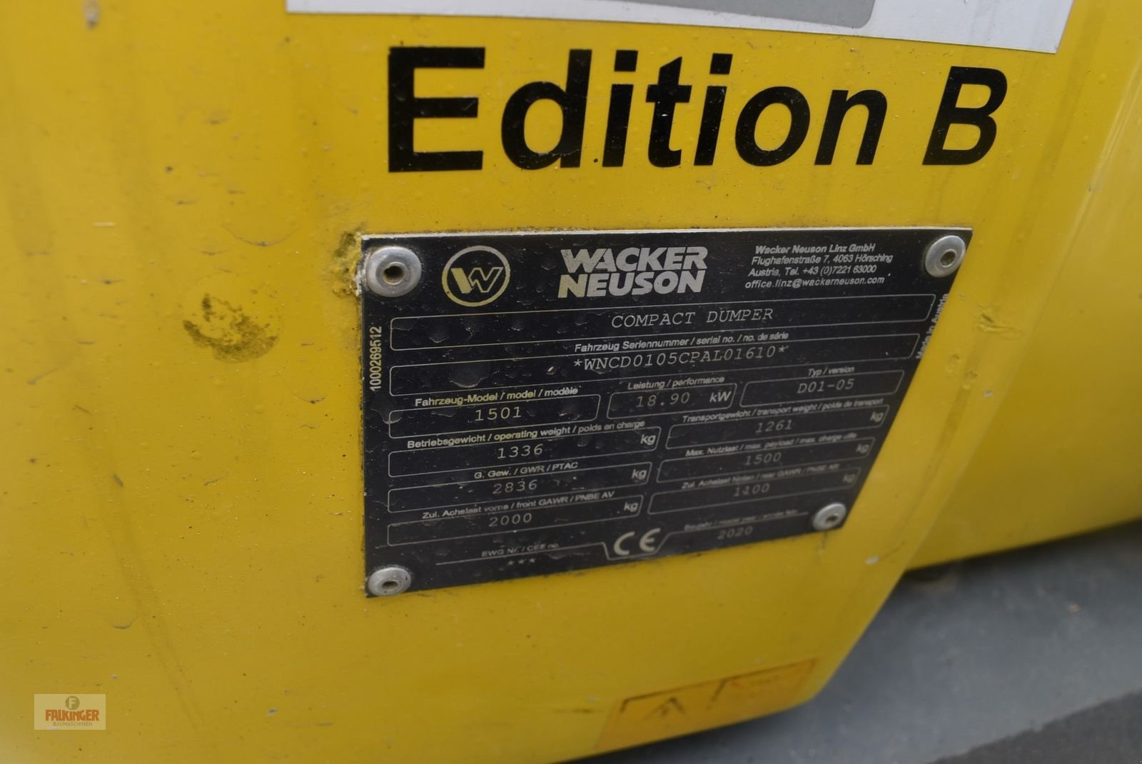 Dumper del tipo Wacker Neuson Neuson 1501 mit Straßenzulassung, Gebrauchtmaschine en Putzleinsdorf (Imagen 12)