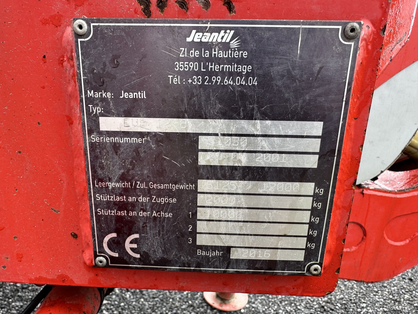 Dungstreuer типа Jeantil EVR 12-8 Einachsstreuer mit Bordhydraulik, Gebrauchtmaschine в Rankweil (Фотография 13)