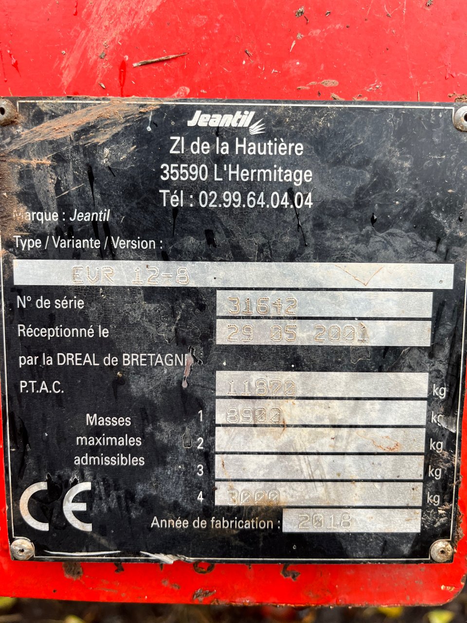 Dungstreuer типа Jeantil Evr 12-8, Gebrauchtmaschine в MORLHON LE HAUT (Фотография 10)