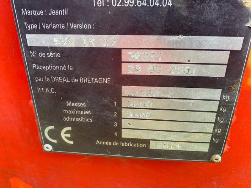Dungstreuer des Typs Jeantil EVR 14-12, Gebrauchtmaschine in LE PONT CHRETIEN (Bild 4)