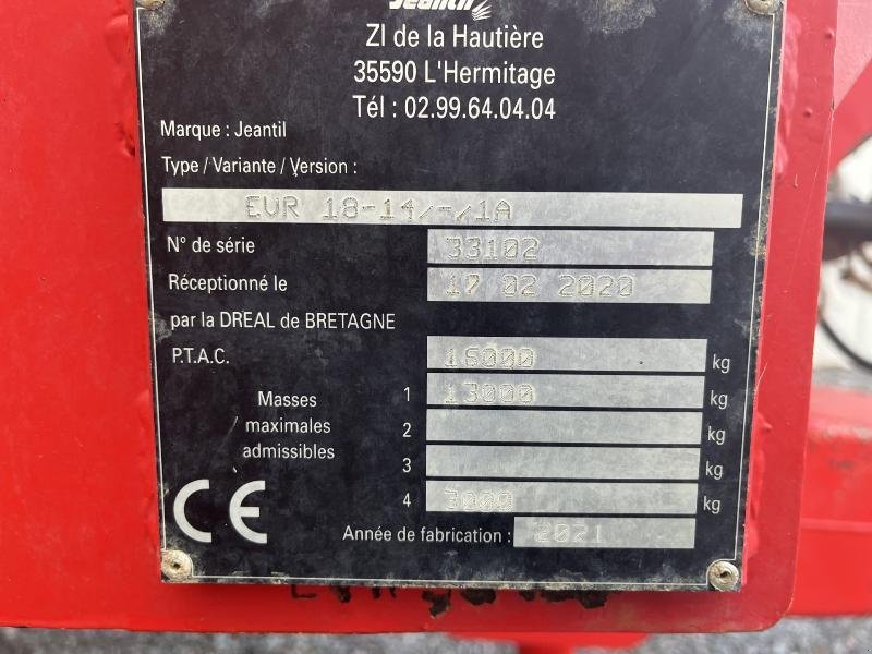 Dungstreuer typu Jeantil EVR 18-14, Gebrauchtmaschine v CHATEAUBRIANT CEDEX (Obrázek 7)