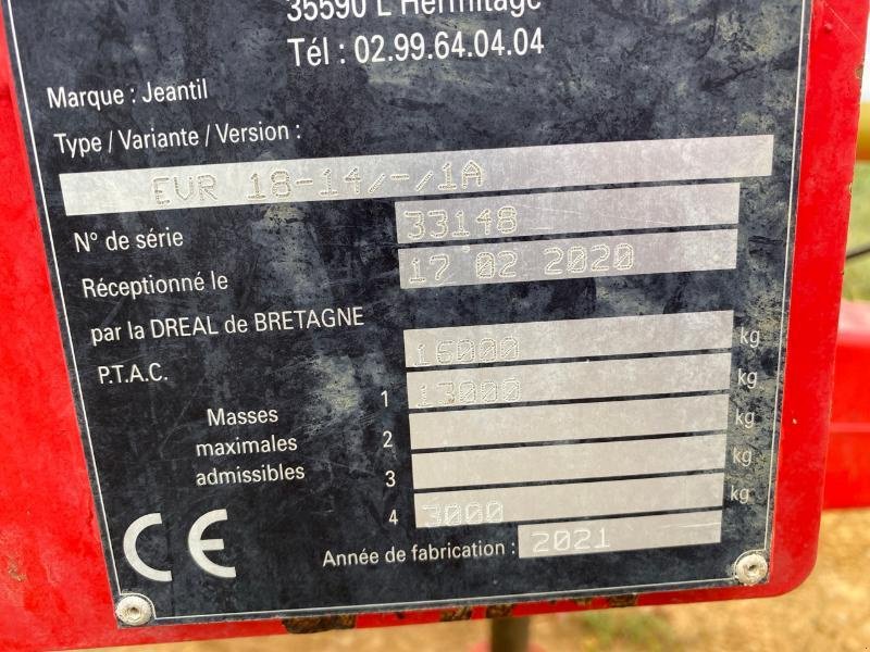 Dungstreuer of the type Jeantil EVR 18-14, Gebrauchtmaschine in VERDUN