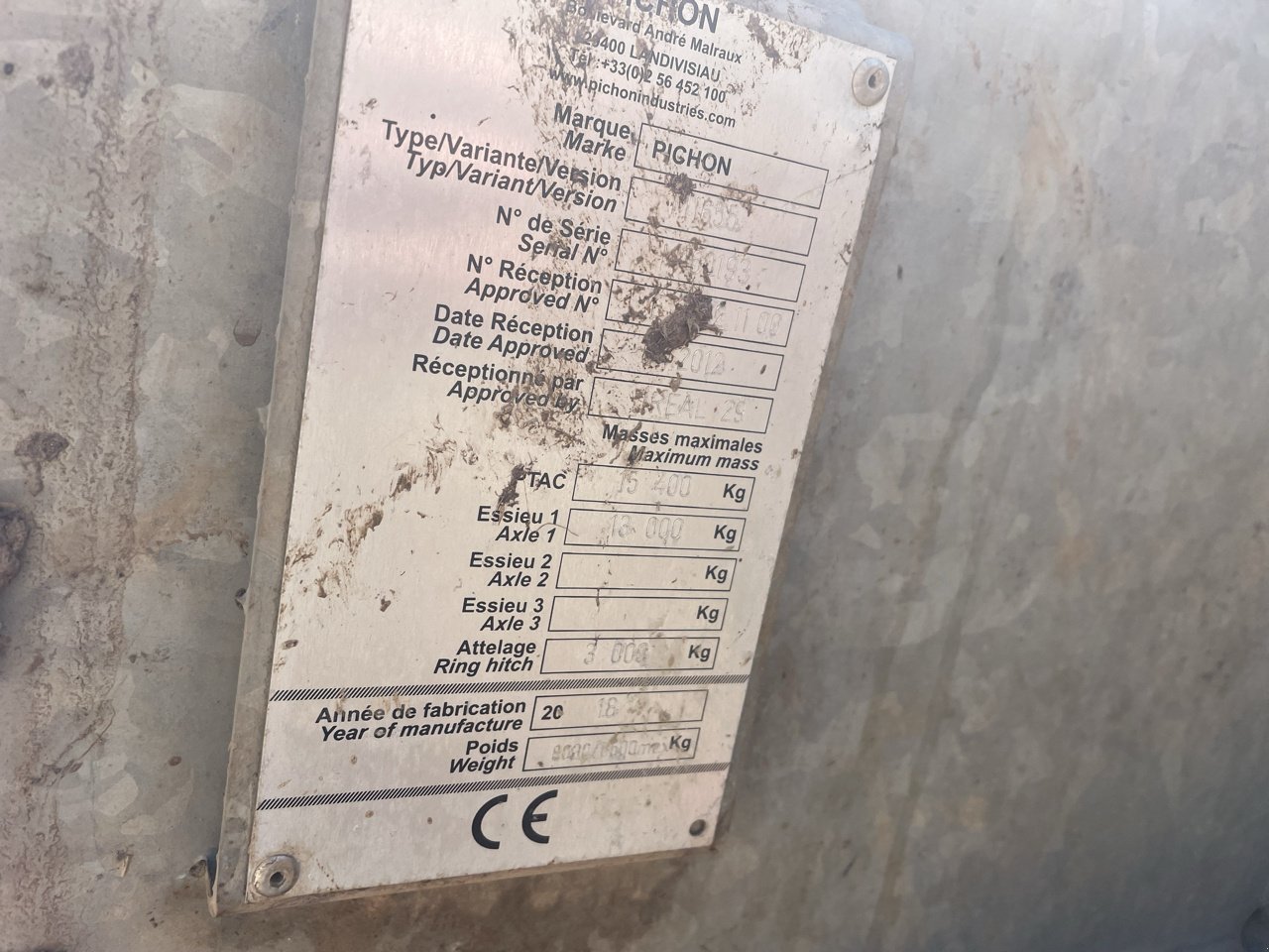 Dungstreuer типа Pichon M1655, Gebrauchtmaschine в MALESTROIT (Фотография 7)