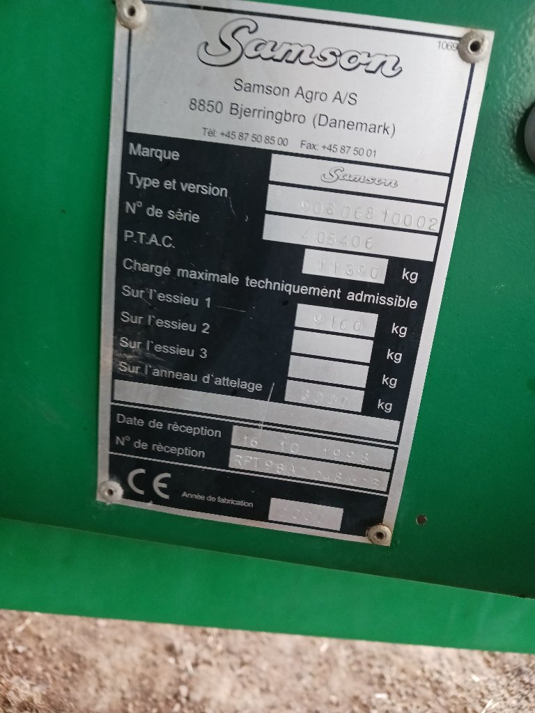 Dungstreuer vrste Samson SP9, Gebrauchtmaschine v SAINT HILAIRE EN MORVAN (Slika 5)
