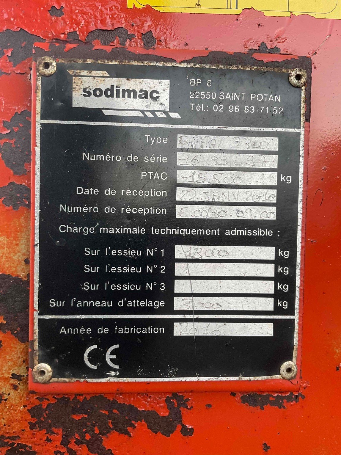 Dungstreuer vrste Sonstige Épandeur à fumier RAFAL3300 . Sodimac, Gebrauchtmaschine v SAINT CLAIR SUR ELLE (Slika 11)