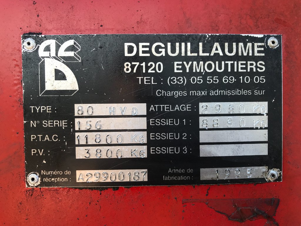 Dungstreuer des Typs Sonstige 80 HVD, Gebrauchtmaschine in PIERRE BUFFIERE (Bild 11)