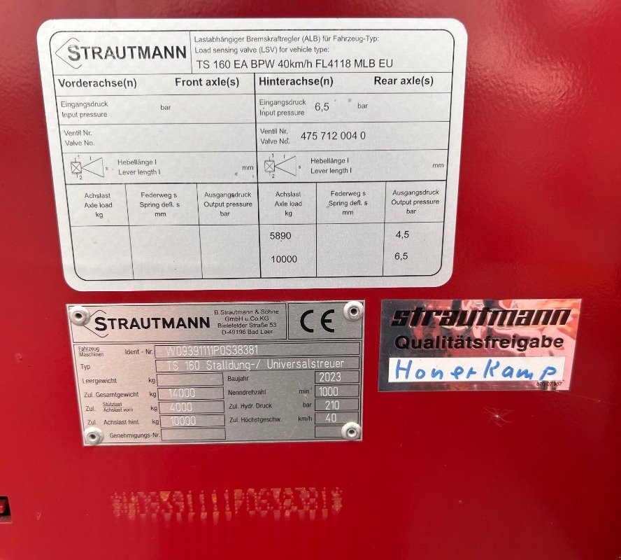 Dungstreuer tip Strautmann TS 160, Neumaschine in Ebersbach (Poză 6)