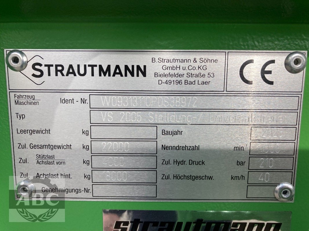 Dungstreuer типа Strautmann VS 2005, Neumaschine в Cloppenburg (Фотография 6)