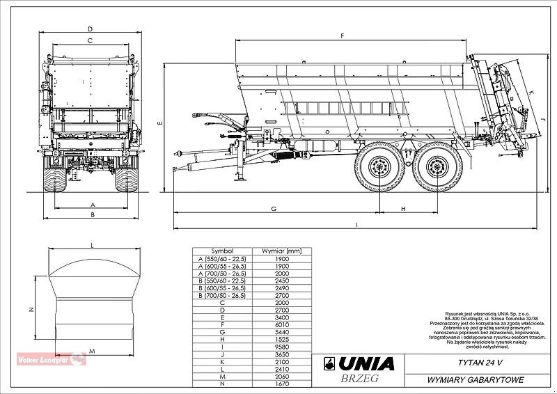 Dungstreuer a típus Unia Tytan 24 Miststreuer 26,5 cbm Breitstreuwerk, Neumaschine ekkor: Ostheim/Rhön (Kép 18)