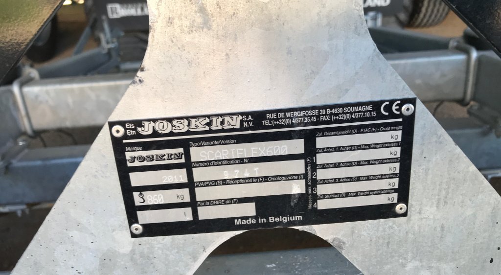 Egge a típus Joskin SCARIFLEX EB 600 R 5S, Gebrauchtmaschine ekkor: UZERCHE (Kép 11)