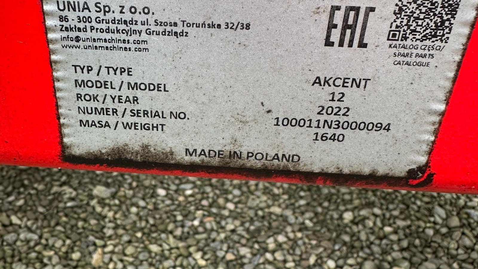 Egge tipa Unia AKCENT 12,0, Gebrauchtmaschine u Tinglev (Slika 8)