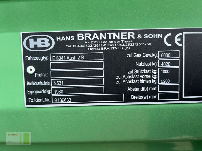 Einachskipper от тип Brantner E 6040, 25 km/h Ausführung, Neumaschine в Risum-Lindholm (Снимка 9)