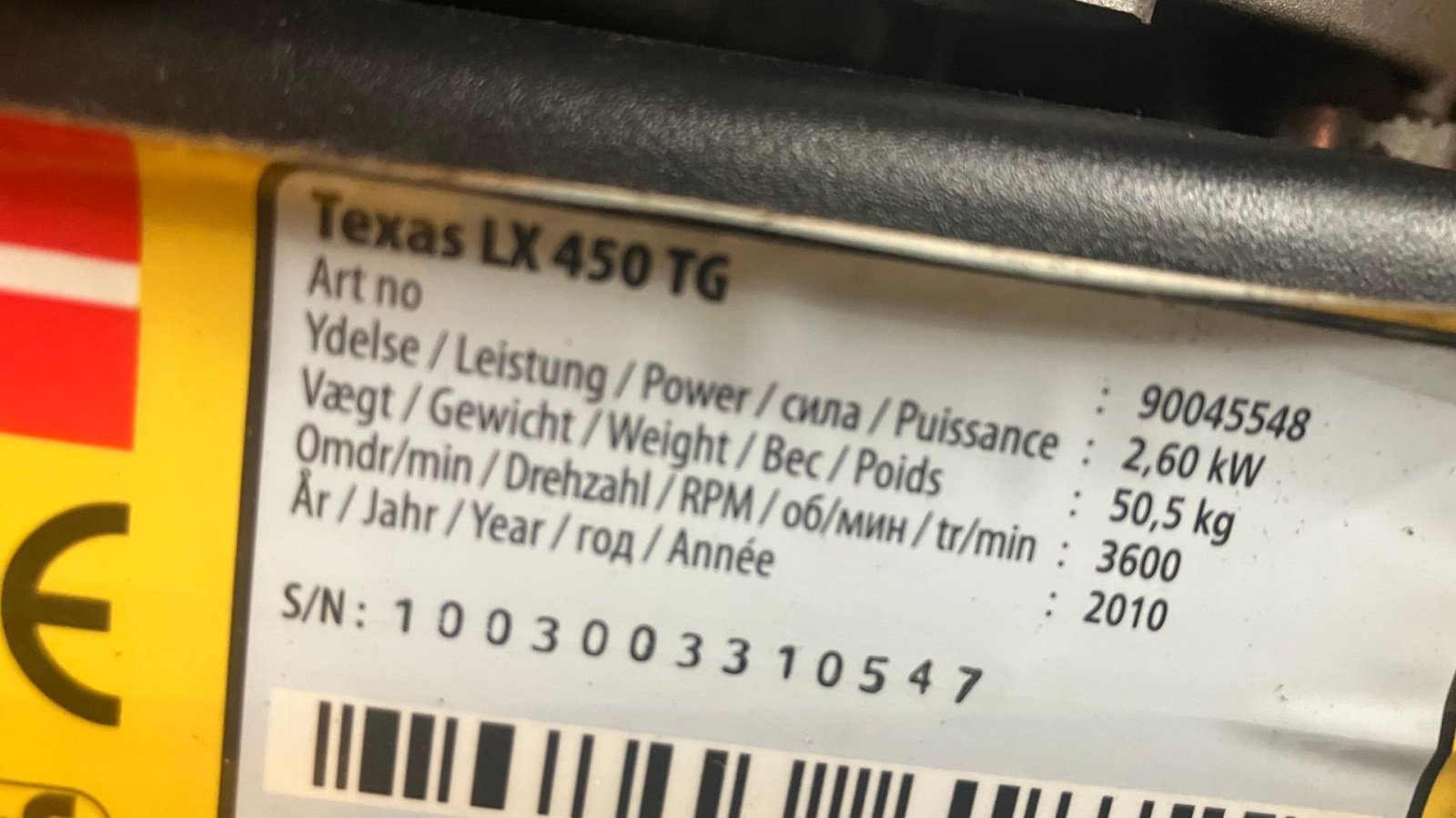 Einachstraktor типа Texas Trading Lx 450 TG, Gebrauchtmaschine в Hurup Thy (Фотография 4)