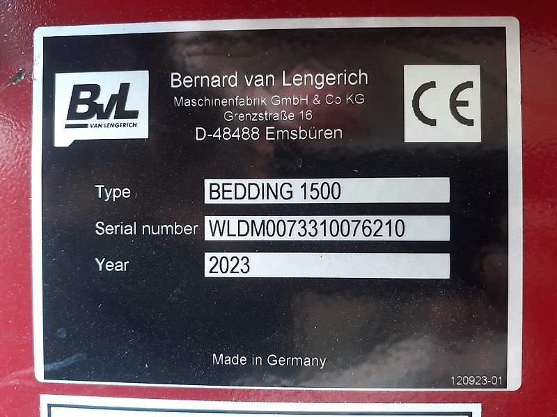Einstreutechnik des Typs BVL V COMFORT BEDDING 1500, Vorführmaschine in Itterbeck (Bild 26)