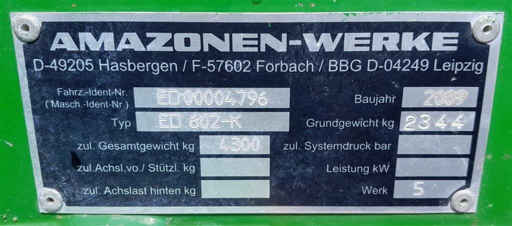 Einzelkornsägerät typu Amazone ED 602 - K, Gebrauchtmaschine v Horsens (Obrázok 7)
